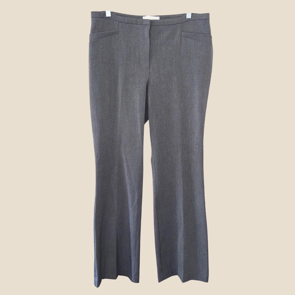 Chico's Dress Tailored Pants Women Size 1 (M) Gray Career Bootcut Style